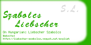 szabolcs liebscher business card
